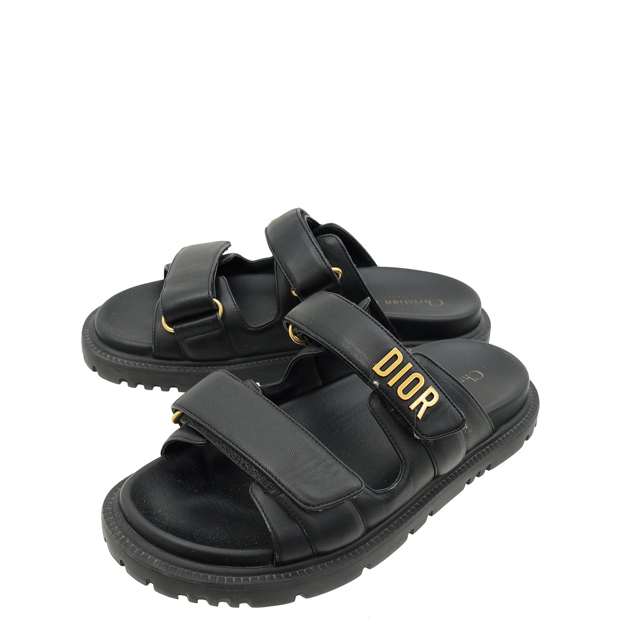 Dior Shoe Christian act Sandal 37.5 Black Shoes