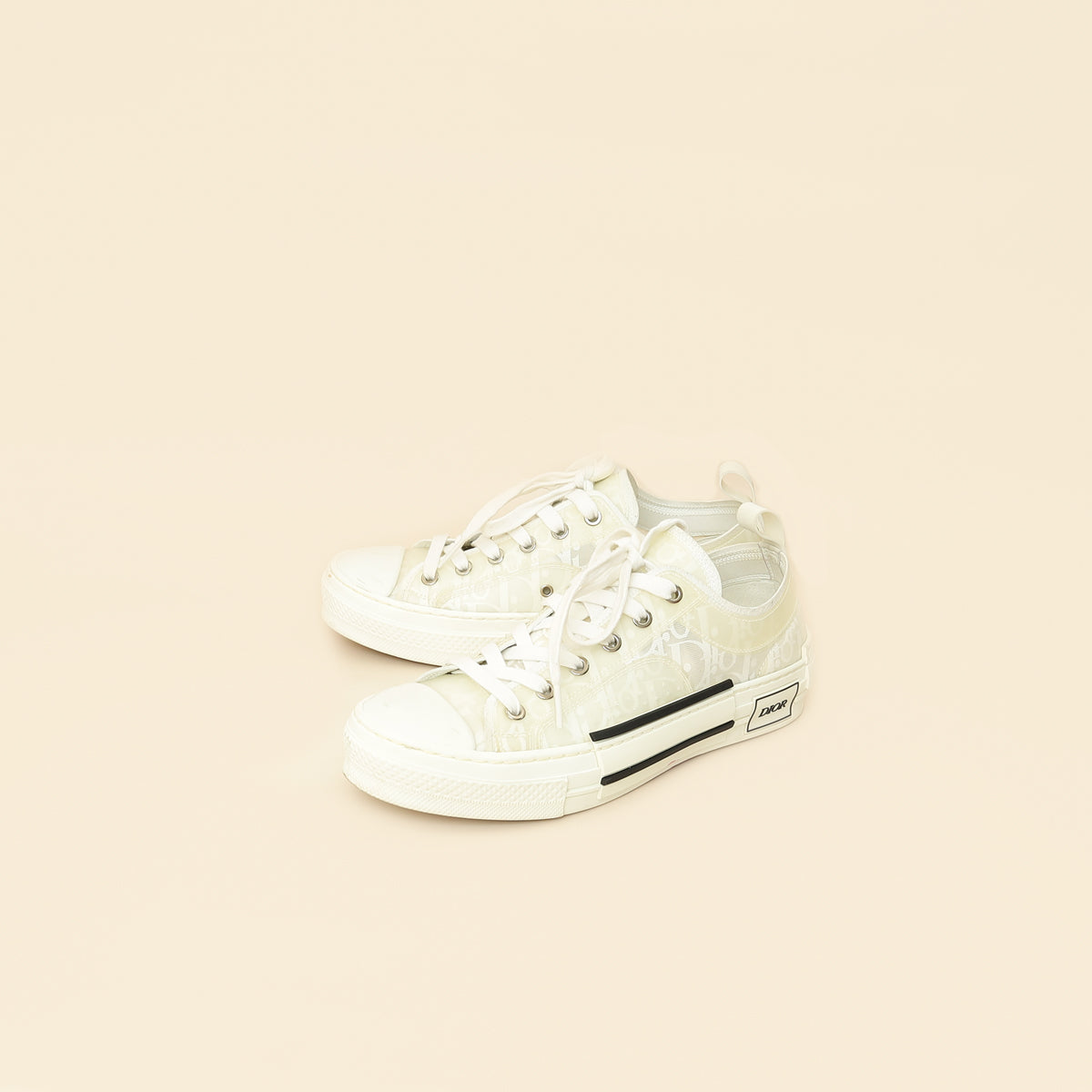 Dior Shoe Christian B23 Low Top Sneaker 38 White Shoes