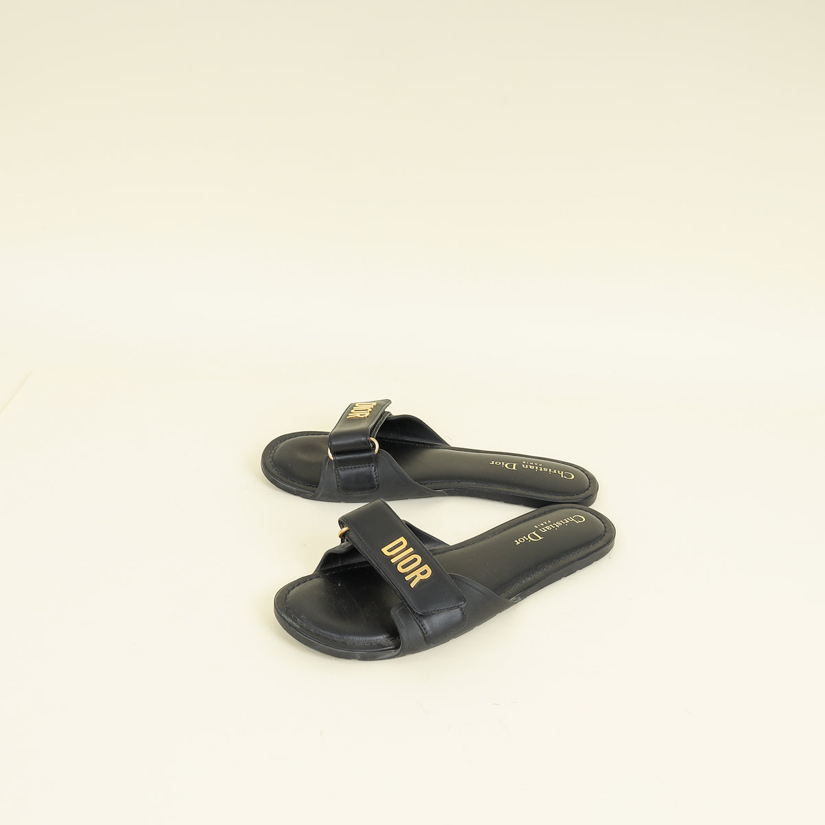 Dior Shoe Christian iviera act Slide Sandal 38 Black Shoes