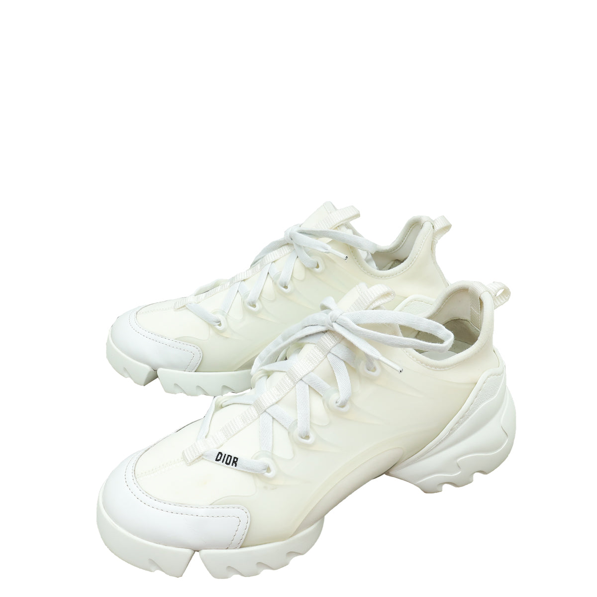 Dior Shoe Christian D-Connect Technical Fabric Sneaker 38 White Shoes