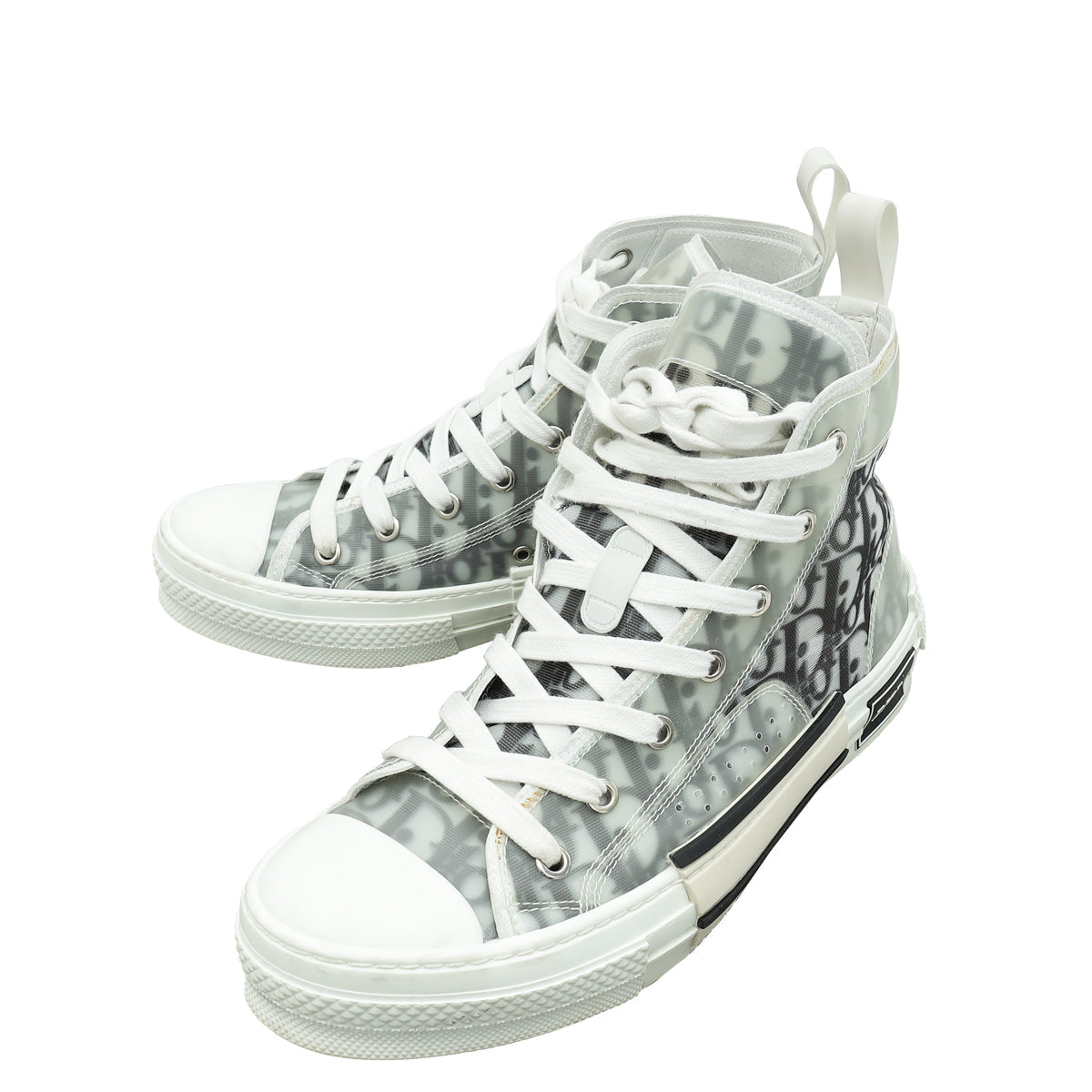 Dior Shoe Christian Bicolor Oblique B23 High Top Sneakers Shoes Sneakers 39 5