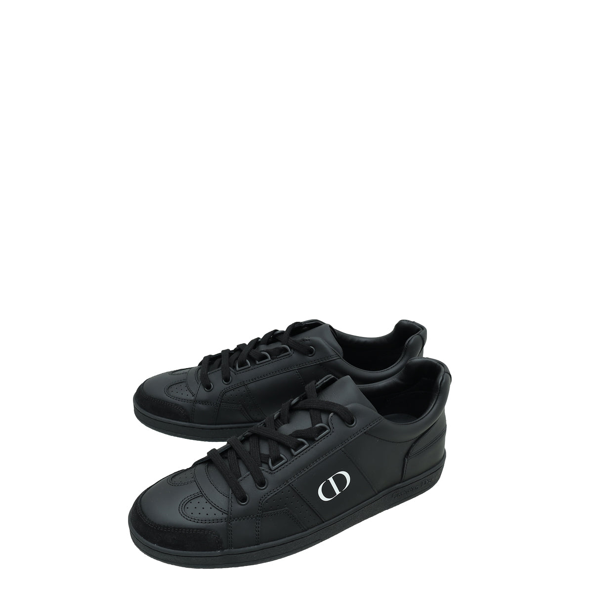 Dior Shoe Christian CD Lace Up Sneakers 38 Black Shoes