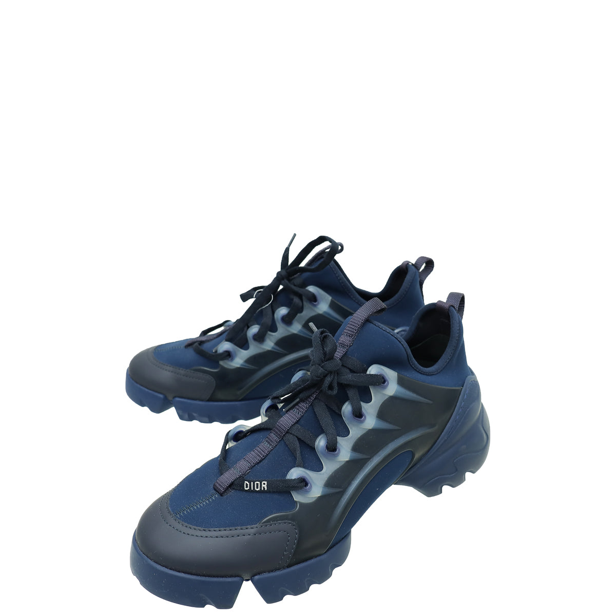 Dior Shoe Christian D-Connect Technical Fabric Sneaker 39 Blue Navy Shoes
