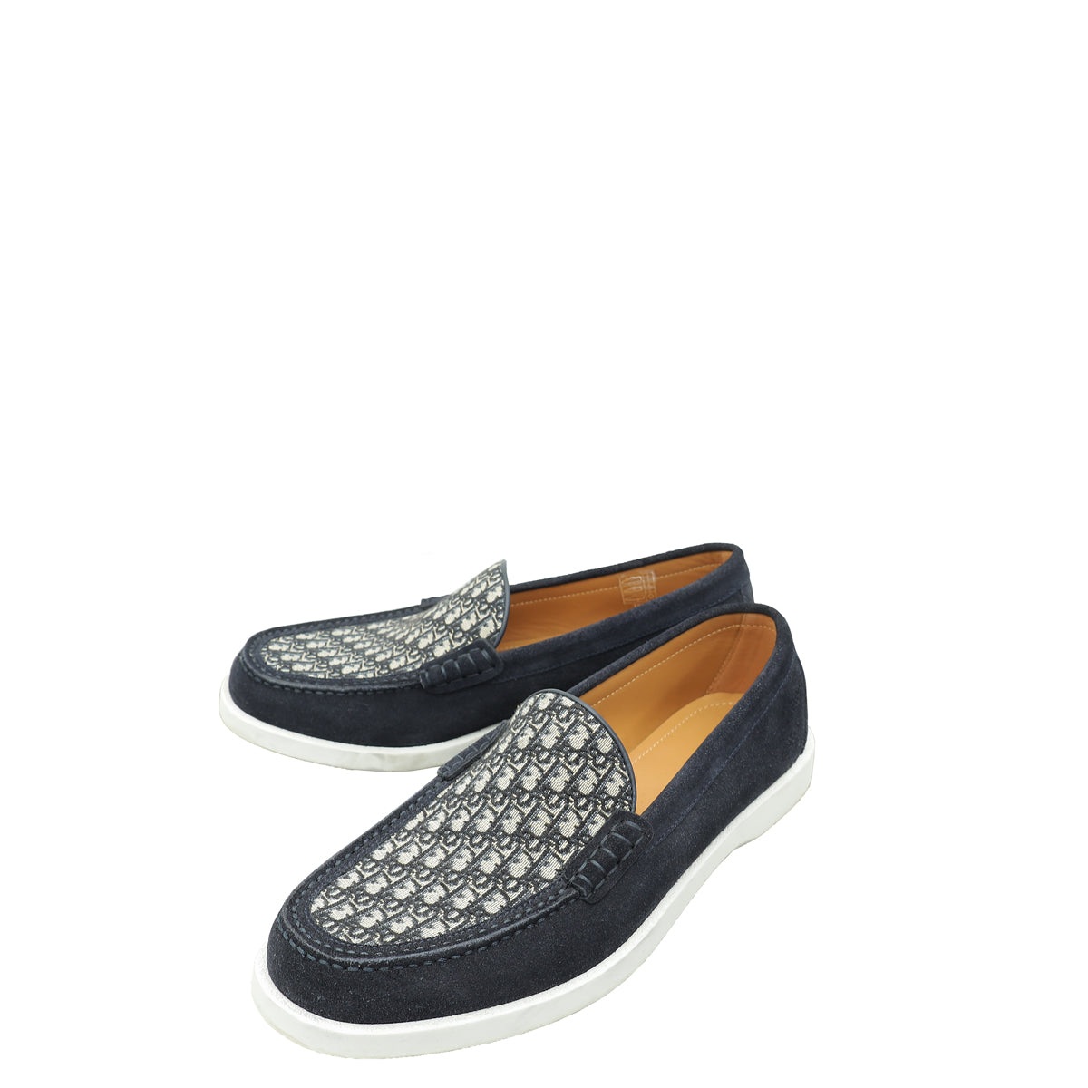 Dior Shoe Christian Oblique and Granville Loafer 40 Suede Blue Navy Shoes