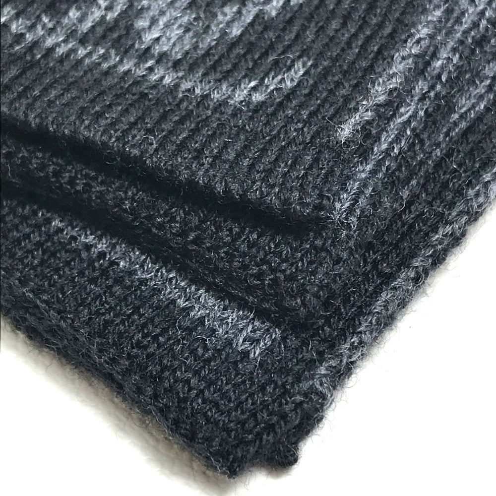 Louis Vuitton Scarf Chevron stripes Wool Black Grey Apparel