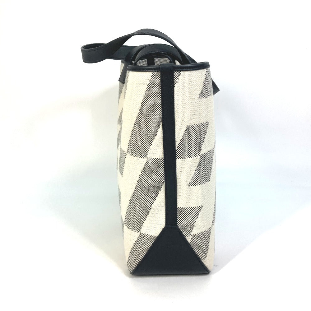 Hermes Tote Bag Vaux Swift Hippo Bias Ambier Gm Canvas Black White