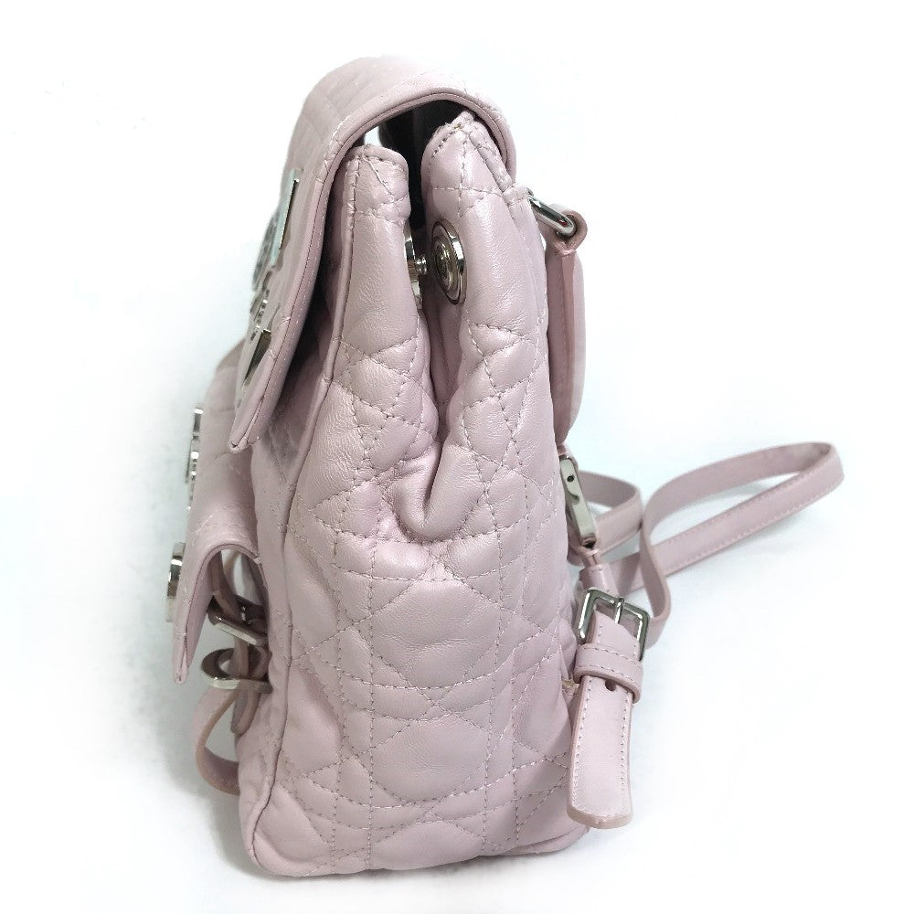 Dior Christian Backpack Cannage Stardust Backpack Women Handbag Leather Pink