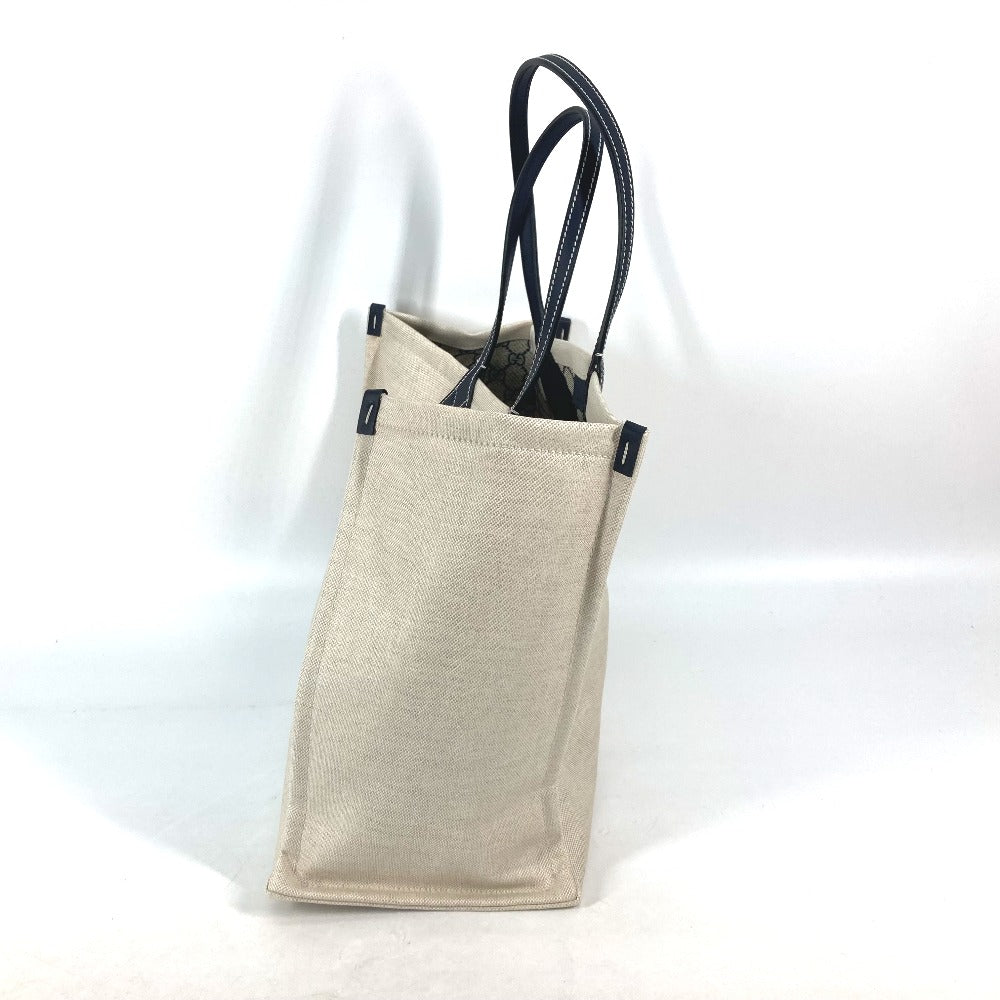 Gucci typex Japan limited JAPAN logo Leather Canvas Black Beige Tote Bag