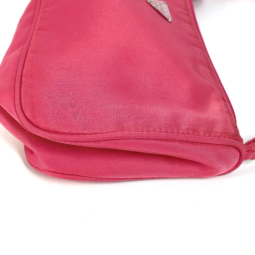 Shoulder Bag Triangle Plate Women Nylon Pink