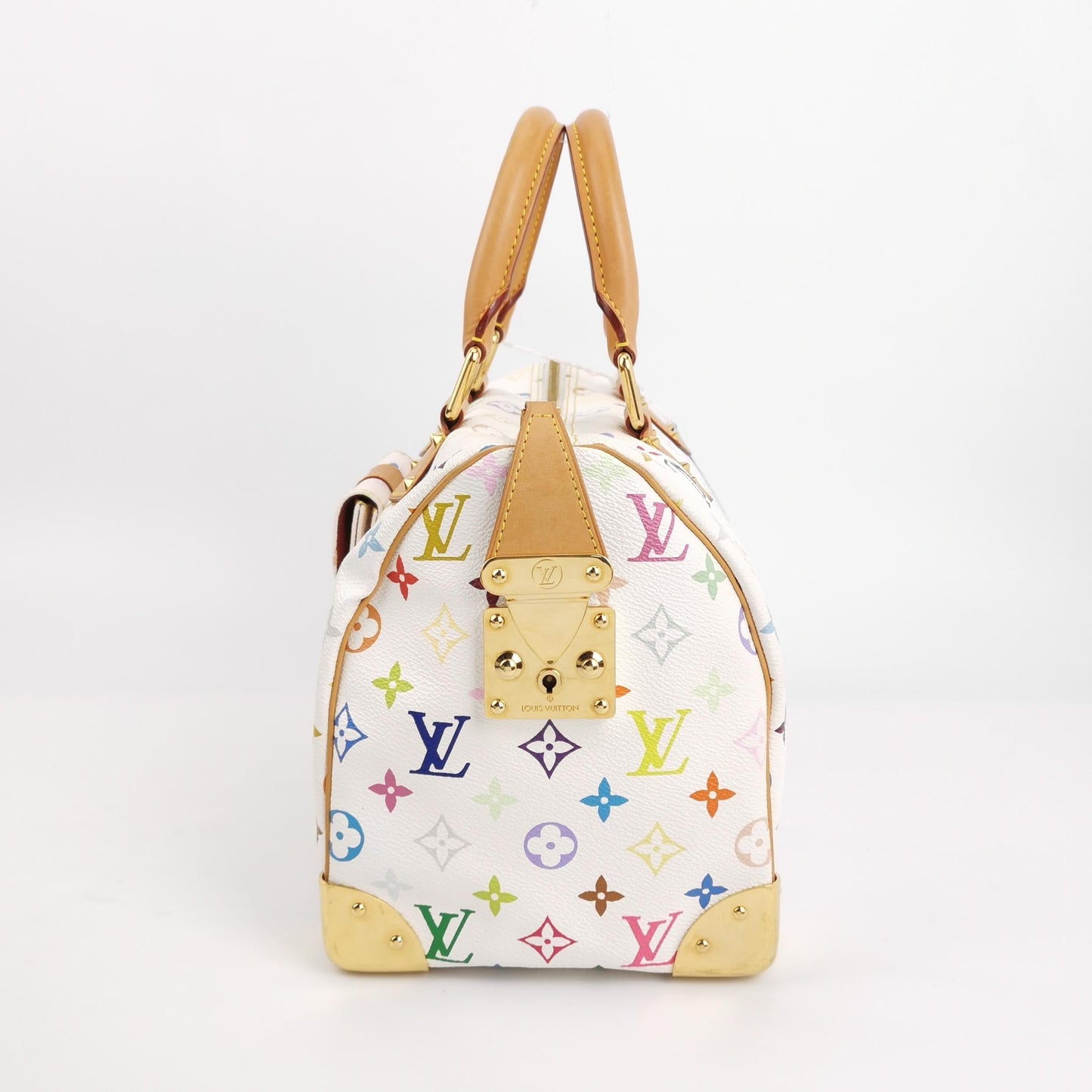 Louis Vuitton x Takashi Murakami Speedy 30 White Multicolor Handbag Multicolor 2