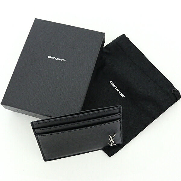 Saint Card Case Card Case Tiny Cassandra Leather Black Travel Bag
