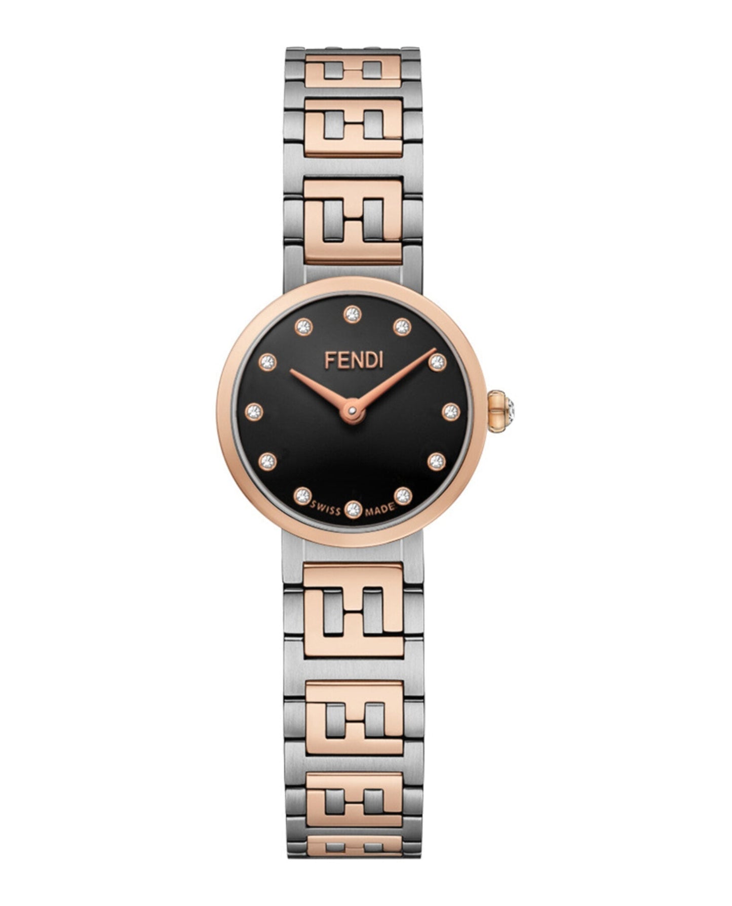 Fendi Jewelry Womens Two Tone 19mm Bracelet Fashion Watch Silver Bracelet Fashion Watch