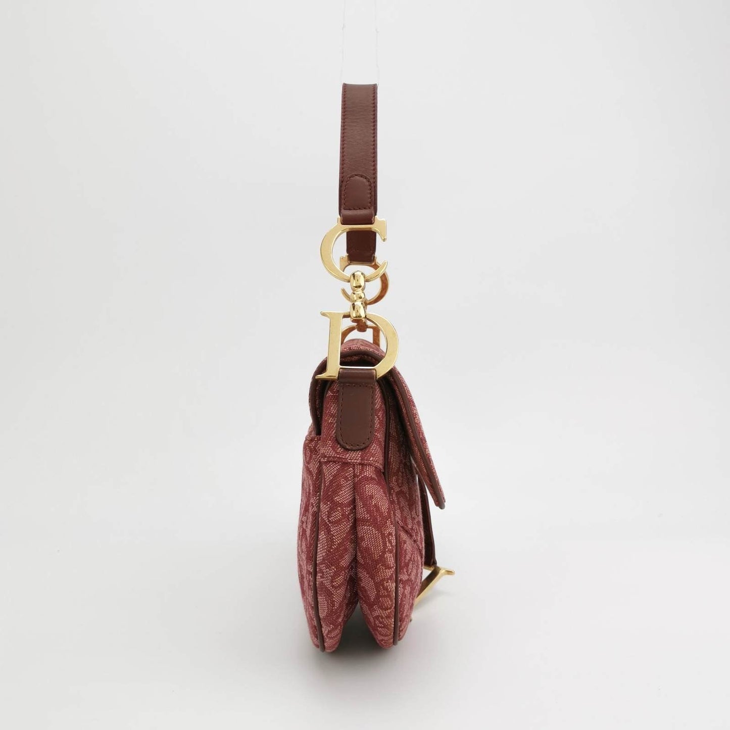 Dior Saddle Burgundy Oblique Shoulder Bag Red
