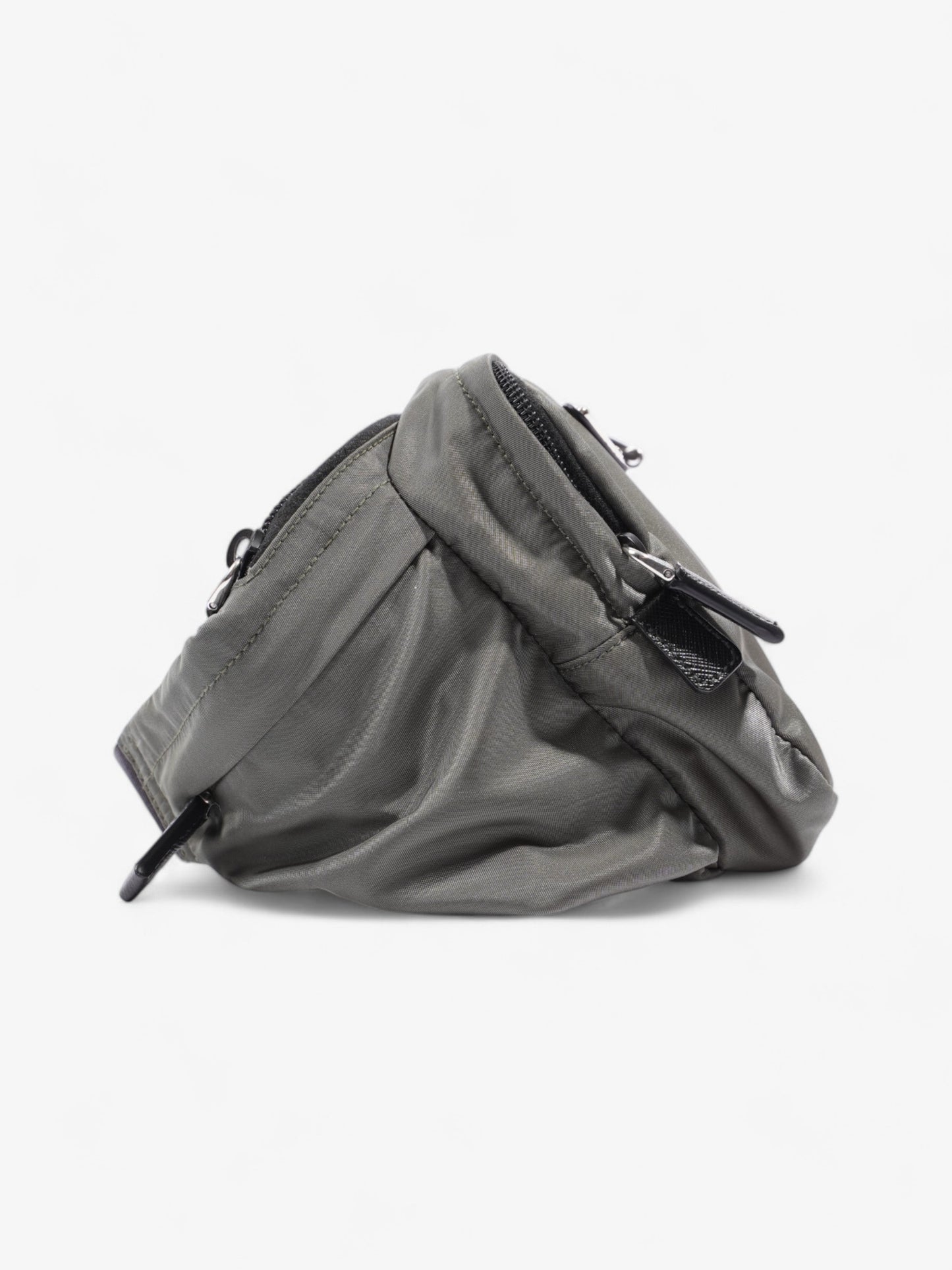 Prada Belt Bag Re Nylon Black Green
