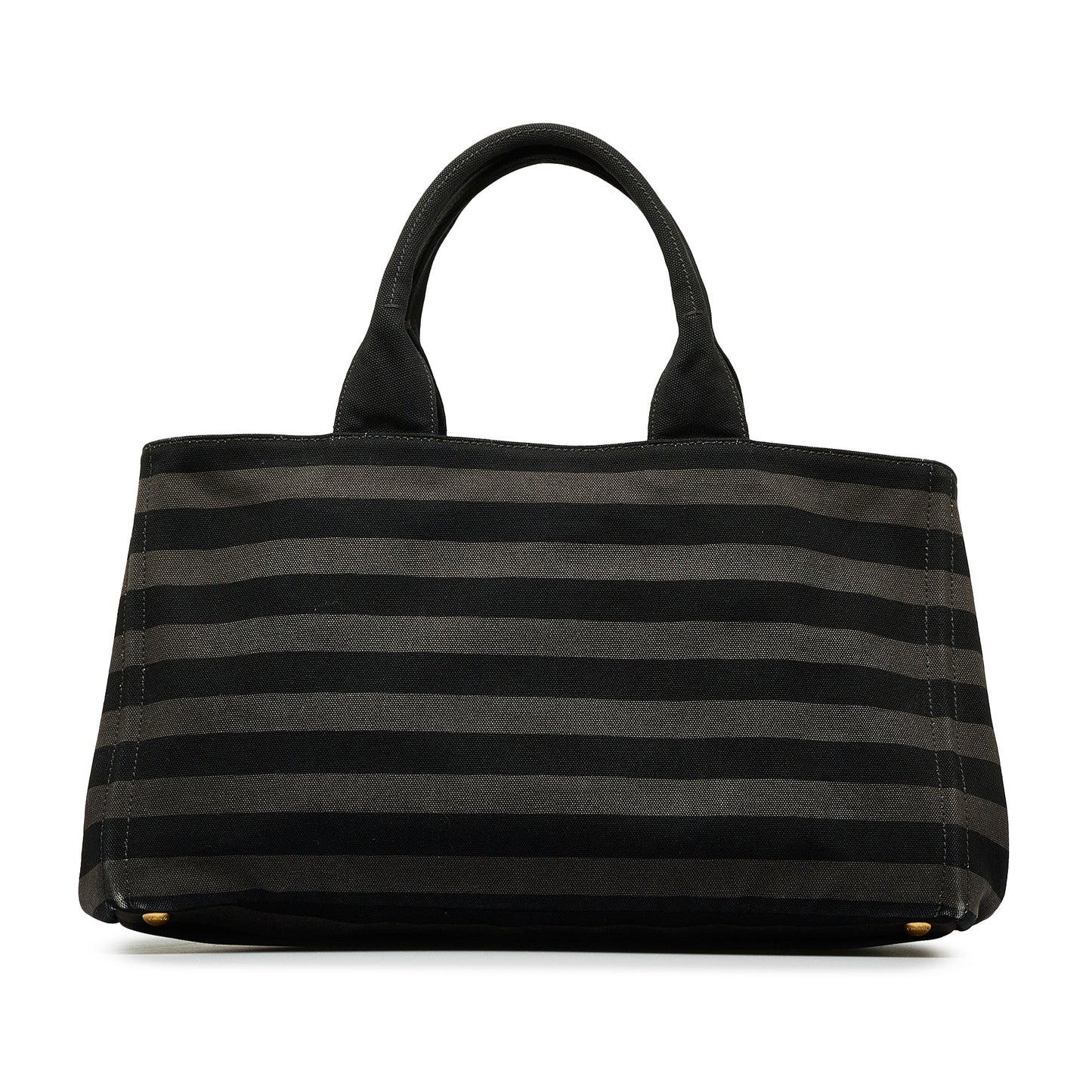 Prada Canapa Righe Tote Black Tote Bag
