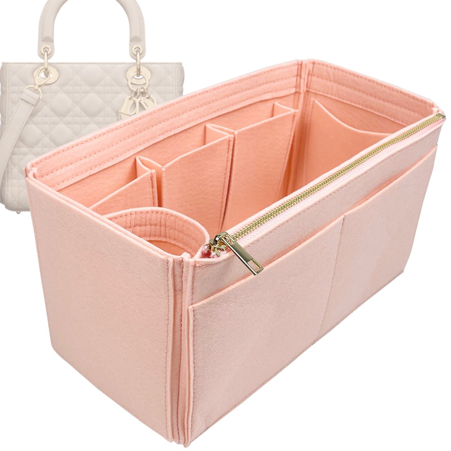 Dior Handbag Organizer for Lady , Bag Insert Felt, Medium