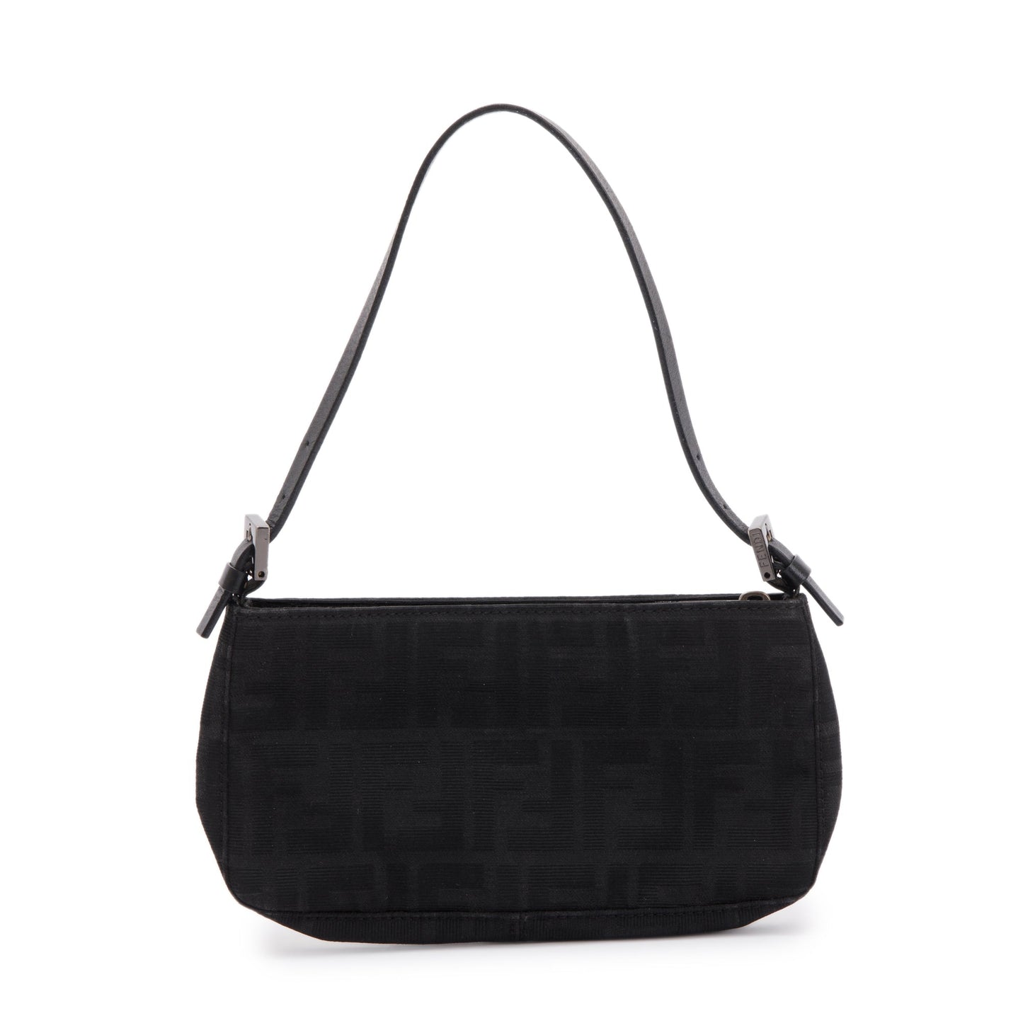 Fendi Ff Zucca Pochette Travel Bag Canvas Black