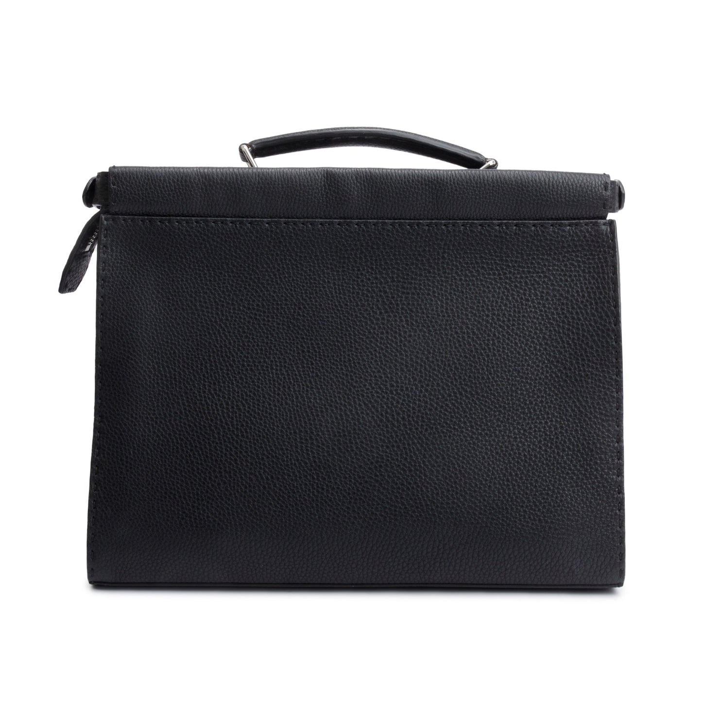Fendi Selleria Monster Peekaboo Iseeu Briefcase Travel Bag Leather Black
