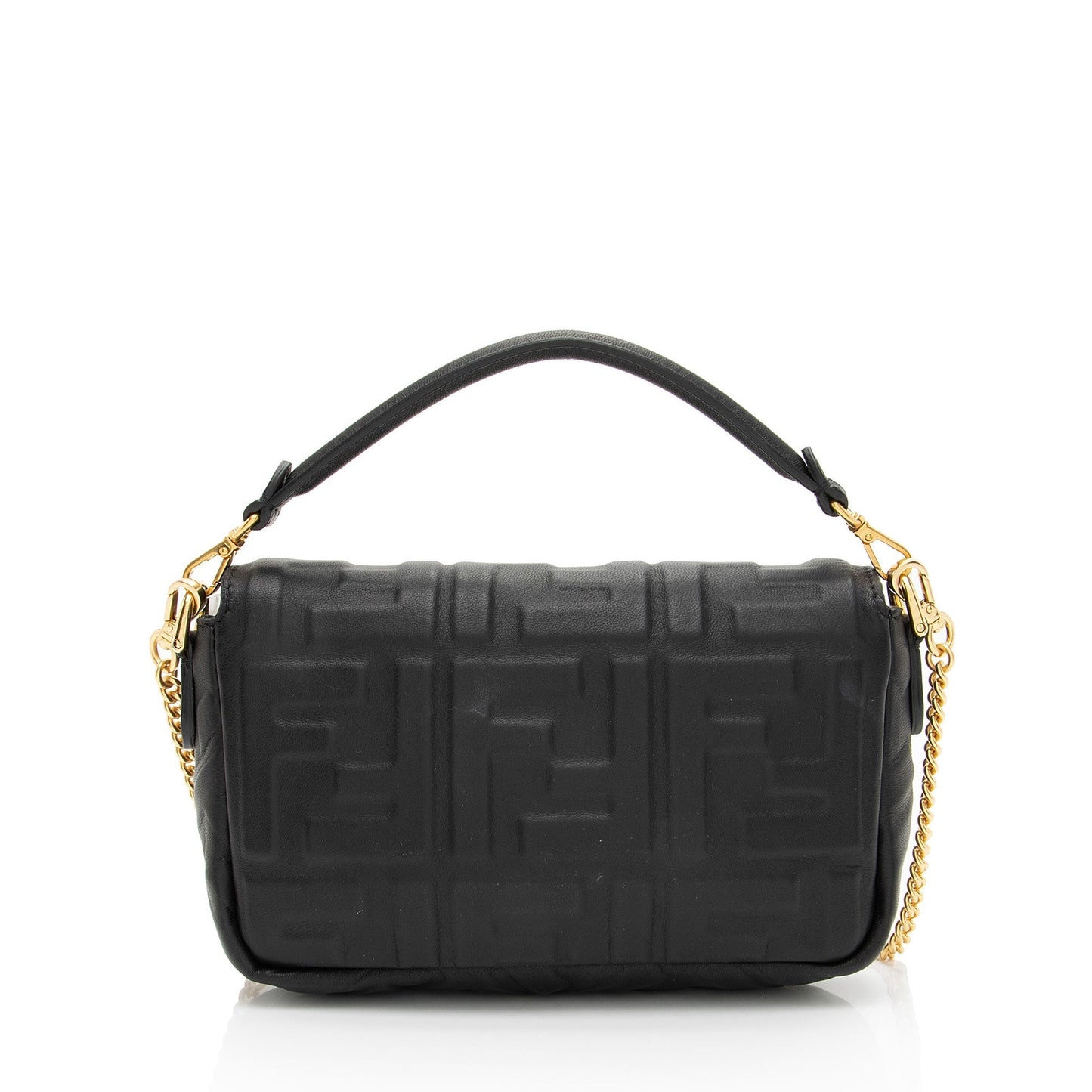 Fendi Ff Baguette Shoulder Bag Mini Embossed Baguette Shoulder Bag