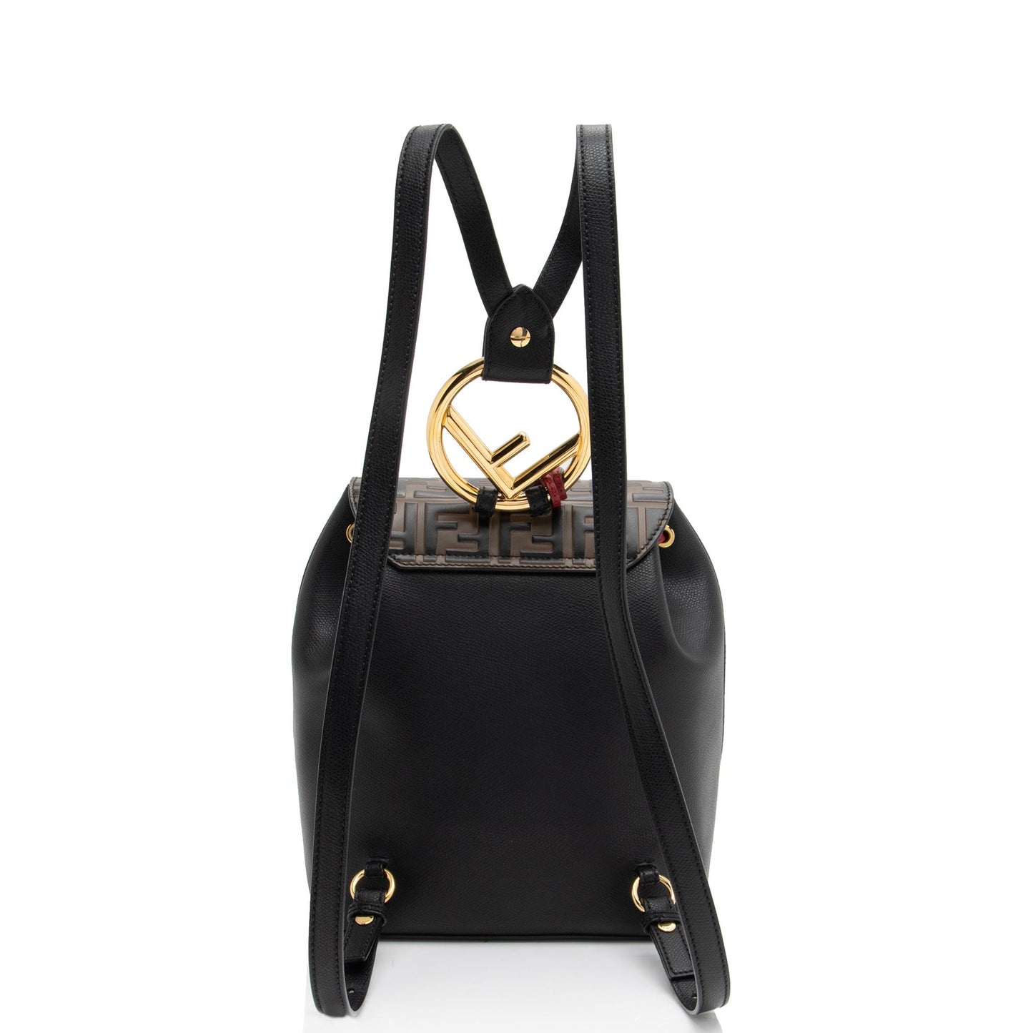 Fendi Ff Calfskin Cruise Bico Backpack Embossed Shoulder Bag