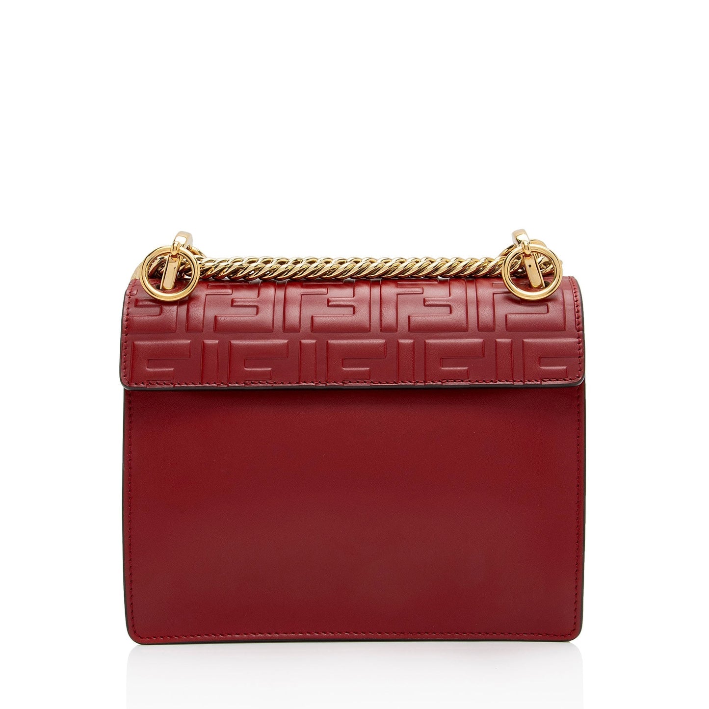 Fendi Ff Calfskin Kan Shoulder Bag Shf Flp0Jj Small Embossed