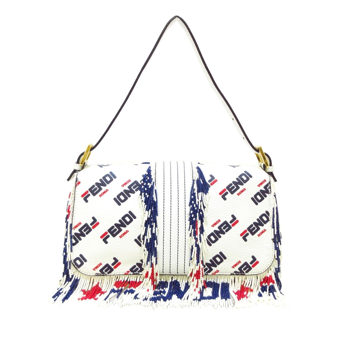 Fendi Fila Mania Beaded Baguette Shg Hiwj1Q Handbag Shoulder Bag