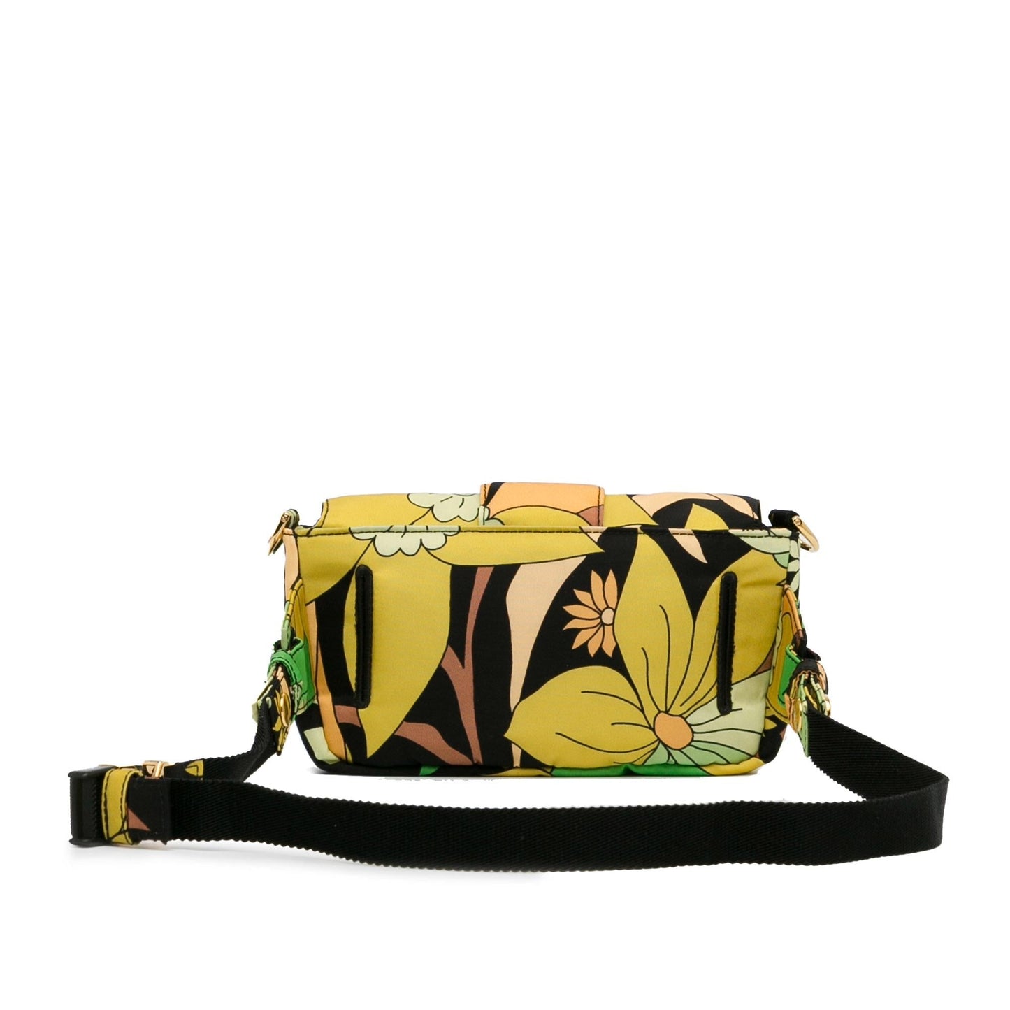 Fendi Floral Convertible Baguette Shg Uxfxrw Handbag Shoulder Bag