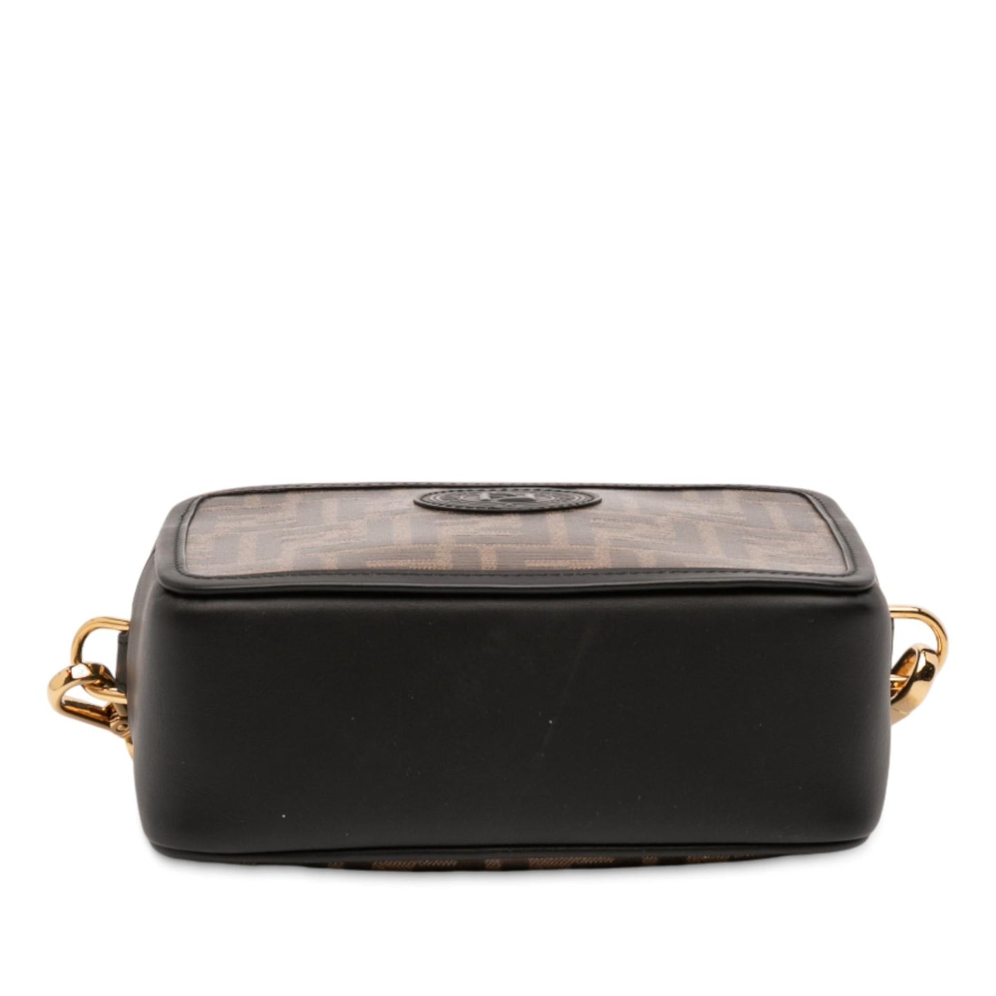 Fendi Glazed Fabric Century Ff Camera Bag Vitello Crossbody Bag
