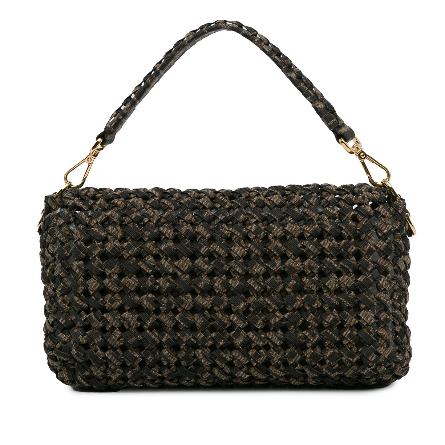 Fendi Interlaced Zucca Baguette Satchel Shg Cgxlr3 Canvas Satchel Bag