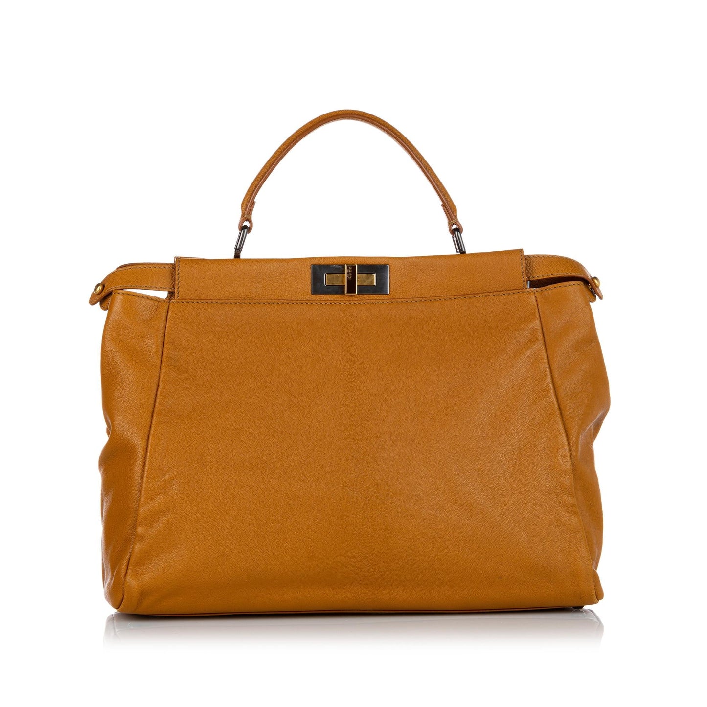 Fendi Peekaboo Satchel Shg Leather Large Satchel Bag