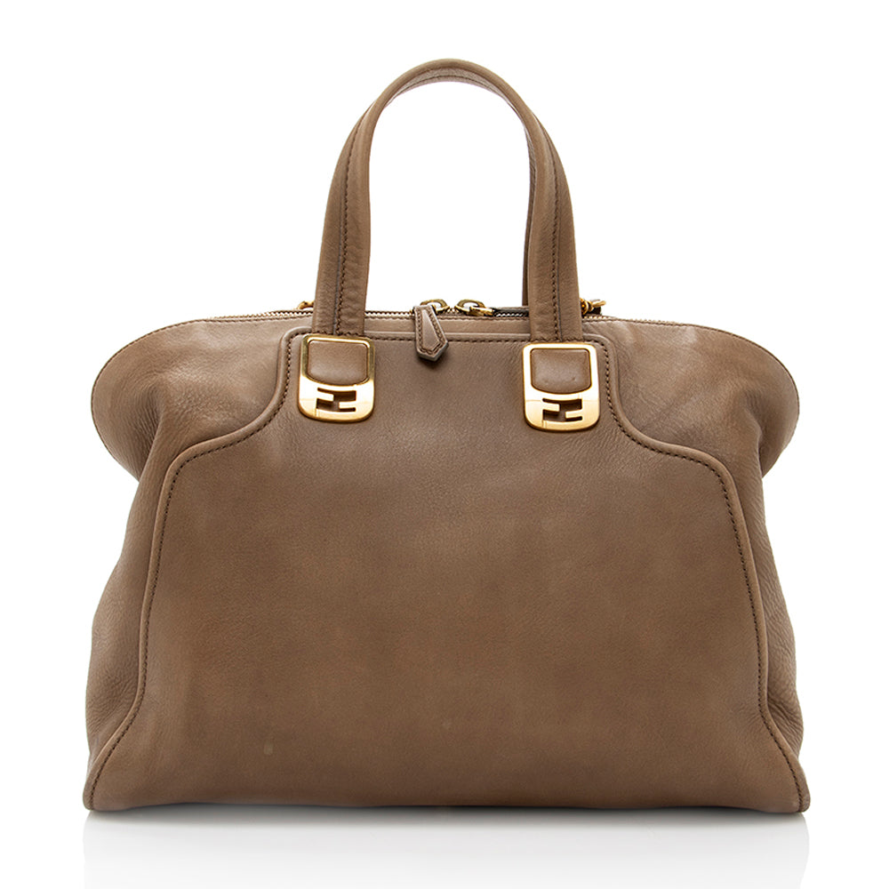 Fendi Chameleon Satchel Shf Leather Large Satchel Bag