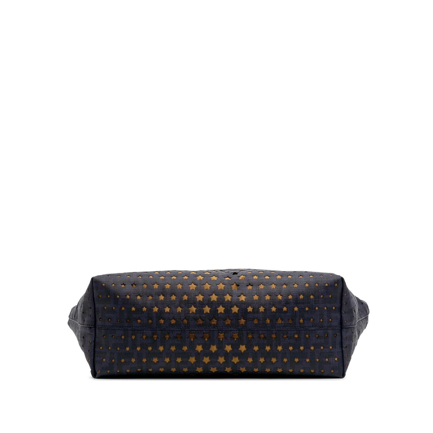 Fendi Coated Laser Cut Star Roll Tote Canvas Medium Tote Bag Star Roll Tote