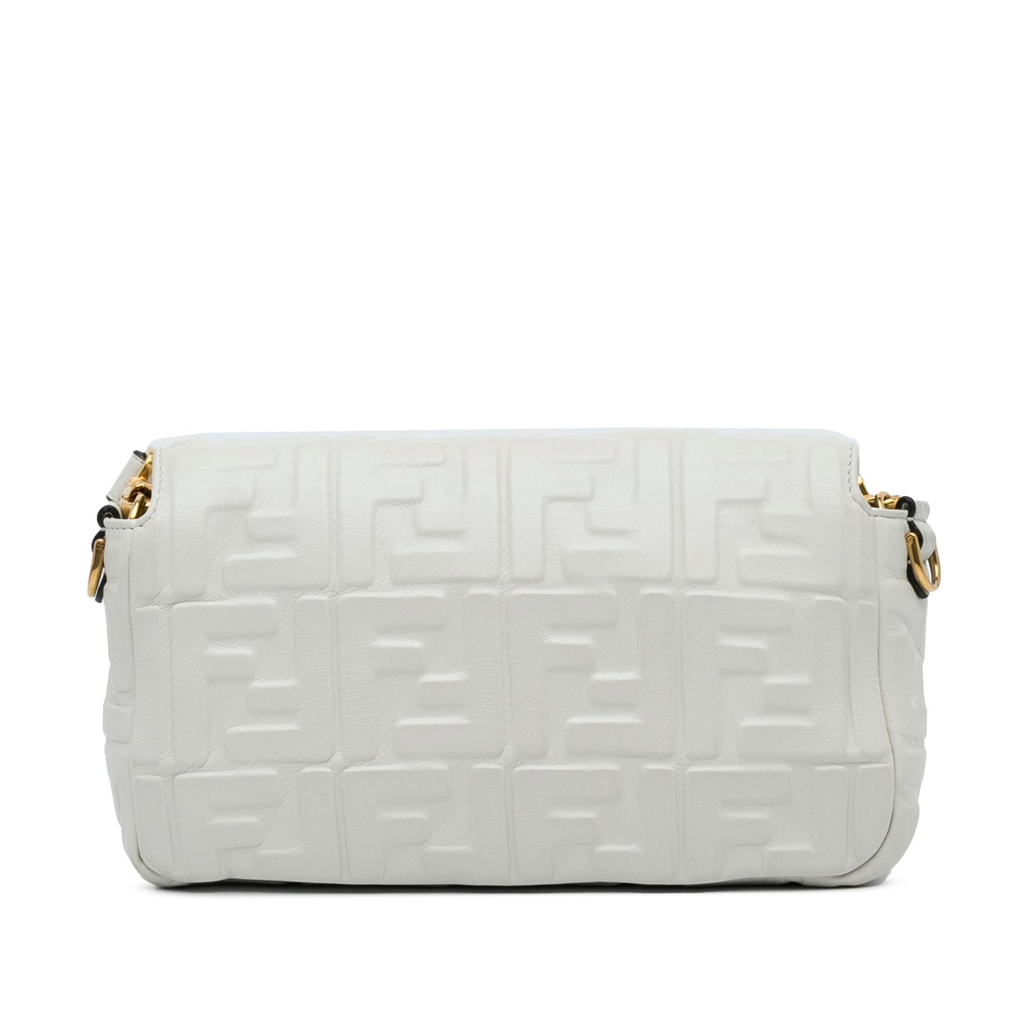 Fendi Ff Baguette Shg Dinkaf Satchel Bag Medium Embossed