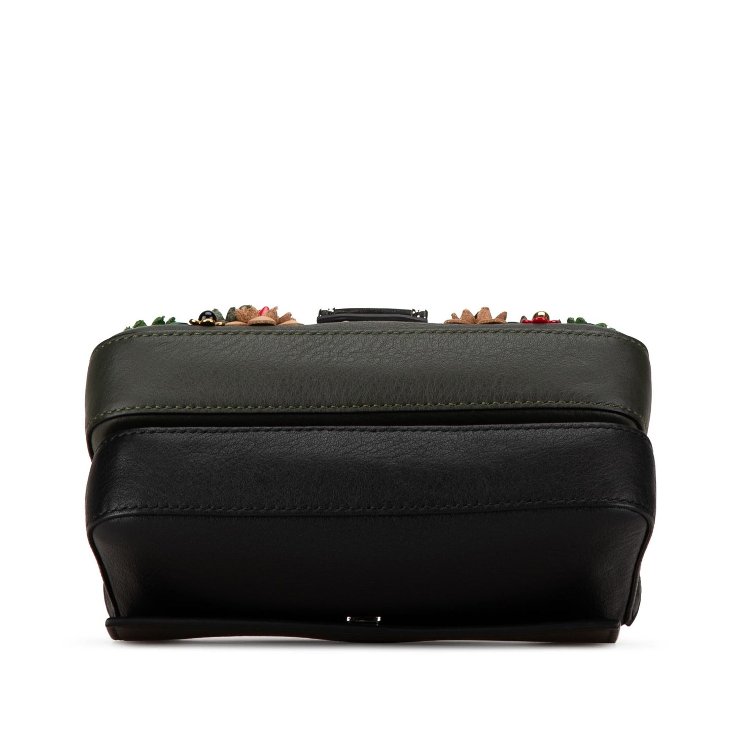 Fendi Flowerland Double Baguette Satchel Shg H4Numx Leather Micro Satchel Bag