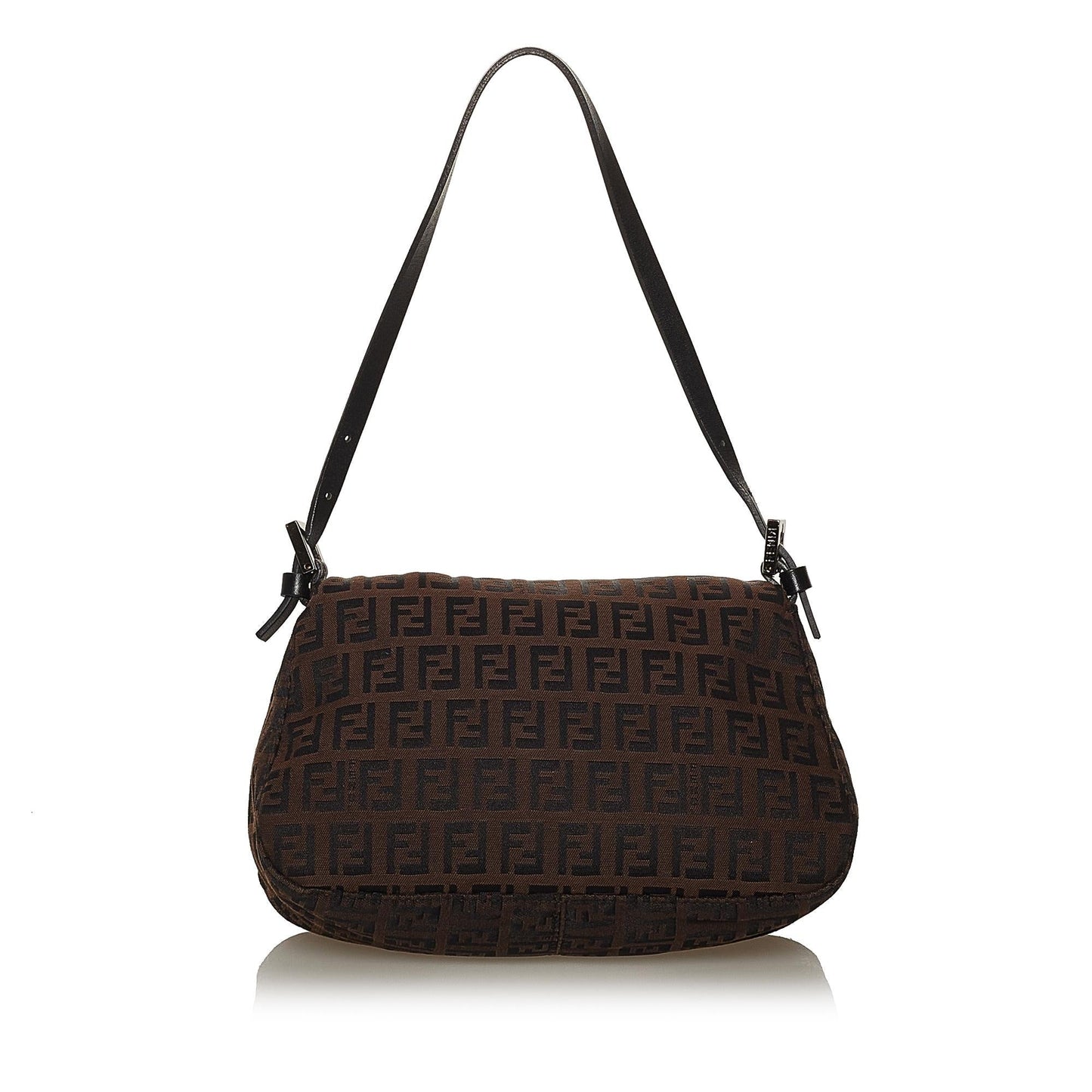 Fendi Zucchino Mamma Baguette Shg Handbag Canvas Mini Shoulder Bag