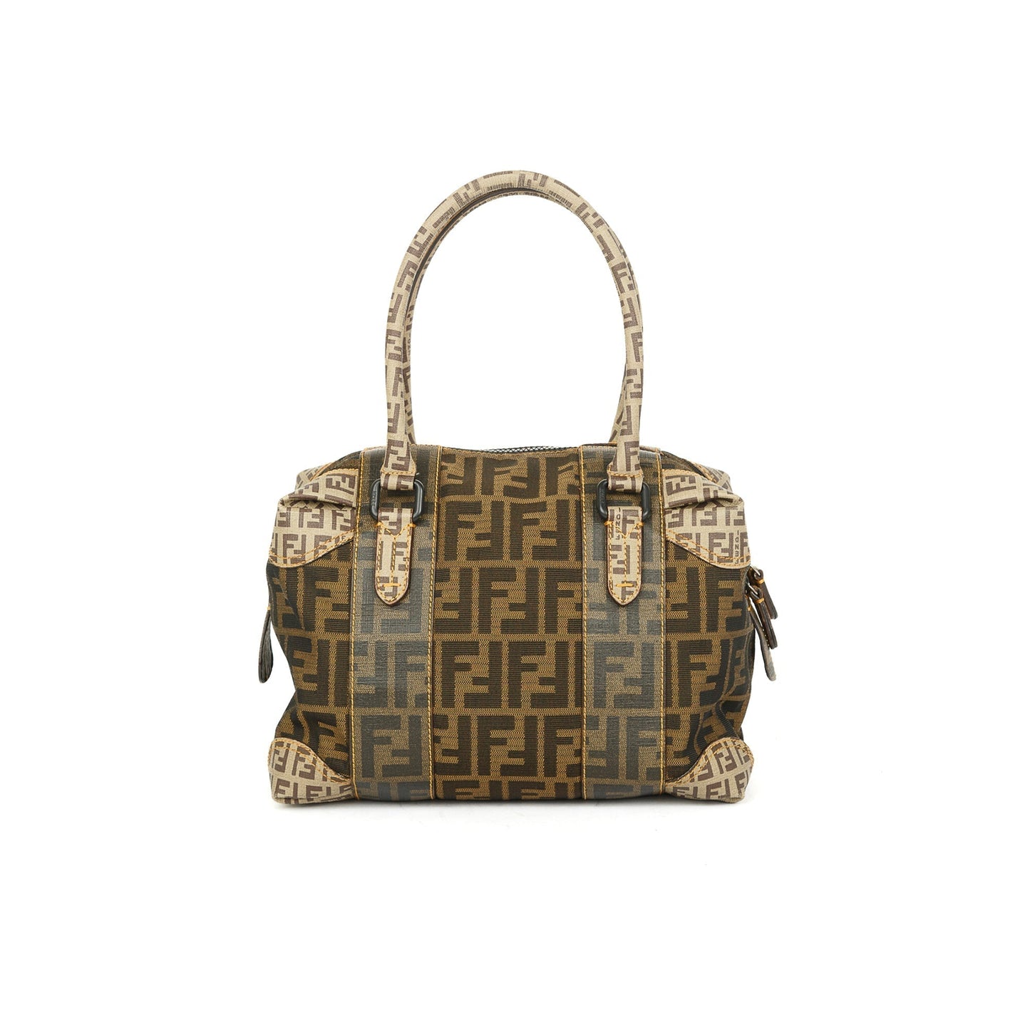 Fendi Mixed Media Boston Bag Travel Bag