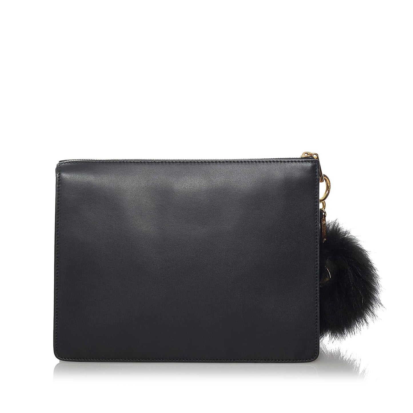 Fendi Monster Clutch Bag Shg Leather