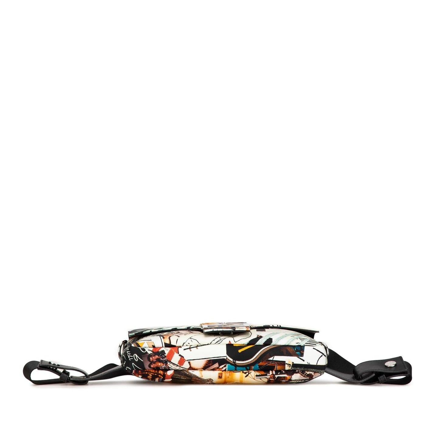 Fendi Karl Kollage Convertible Belt Baguette Handbag Nylon Convertible Belt Baguette