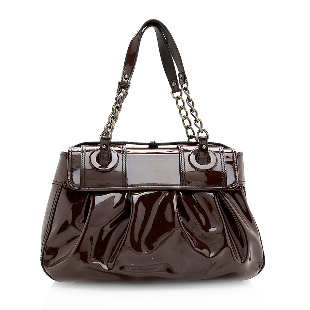 Fendi Buckle Bag Final Sale Shf Leather Patent Satchel Bag