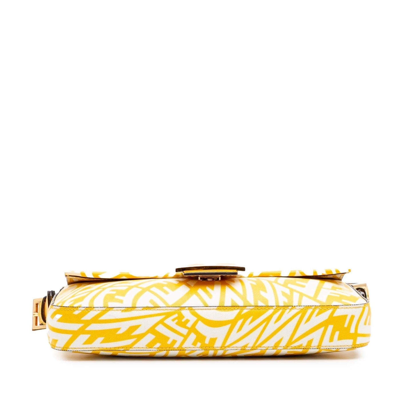 Fendi Sarah Coleman Zucca Coated Vertigo Baguette Shoulder Bag Canvas