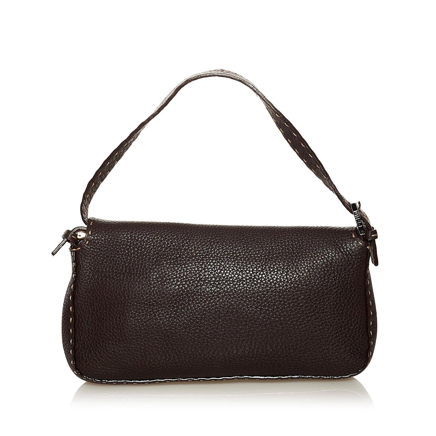 Fendi Selleria Baguette Shg Handbag Leather Shoulder Bag