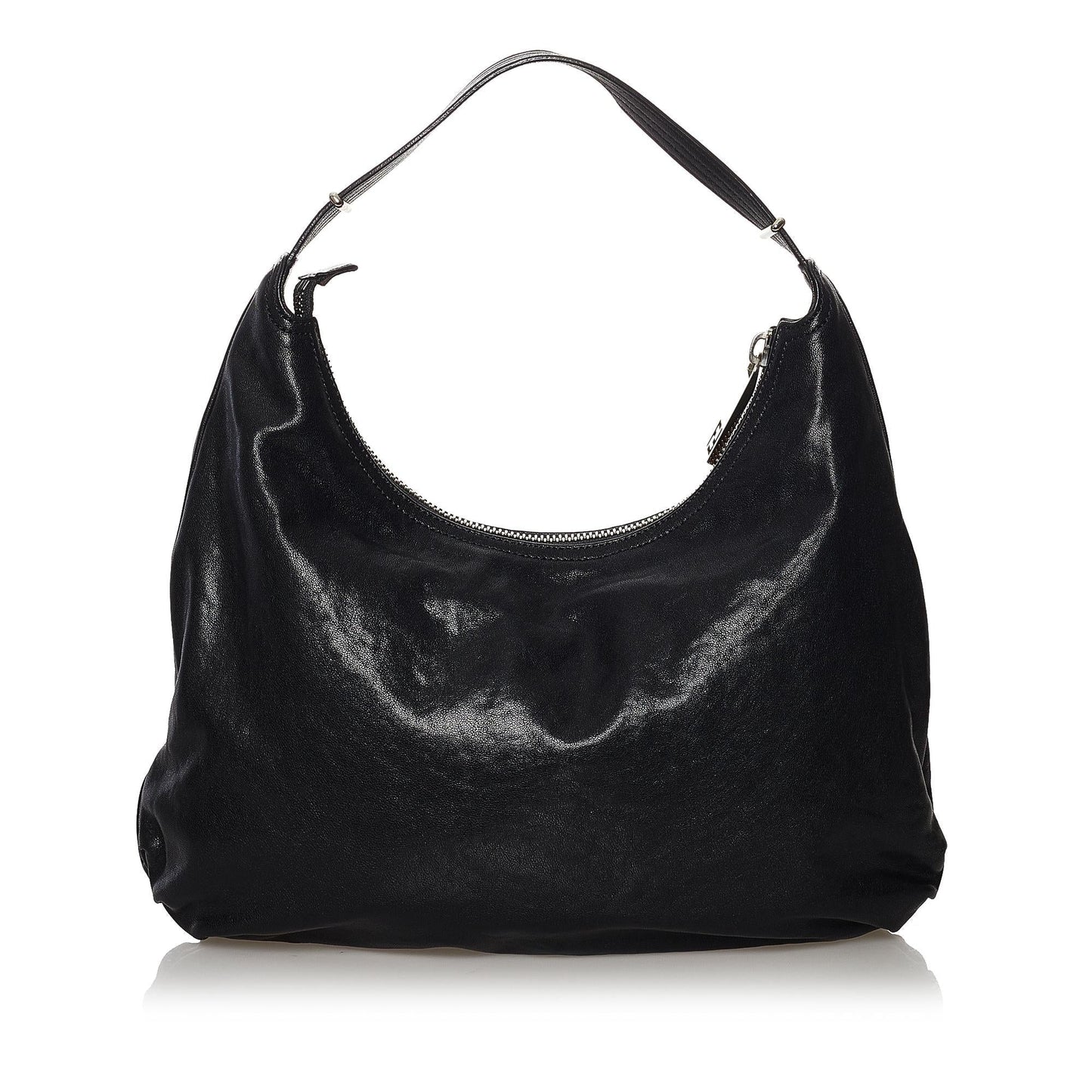 Fendi Unzipped Hobo Bag Shg Leather Shoulder Bag Bag Shg 32868