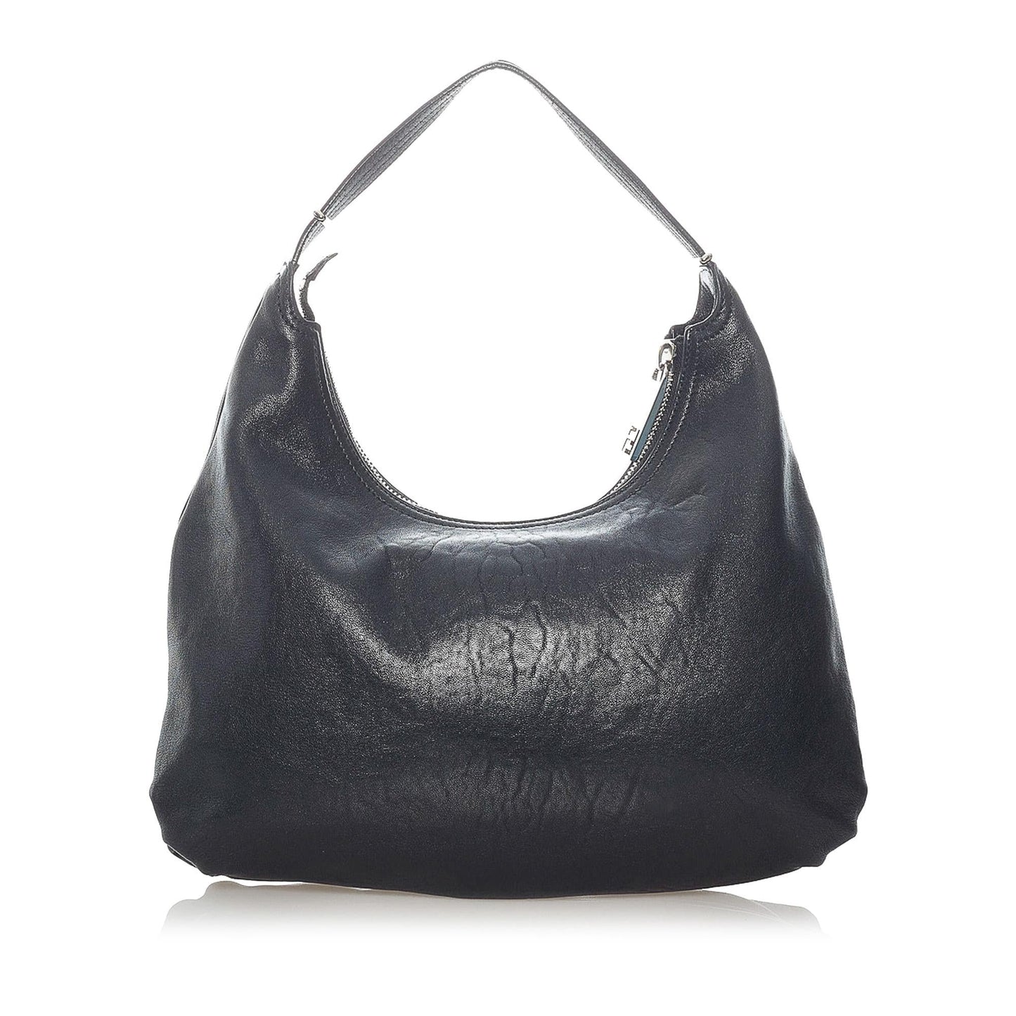 Fendi Unzipped Hobo Bag Shg Leather Shoulder Bag