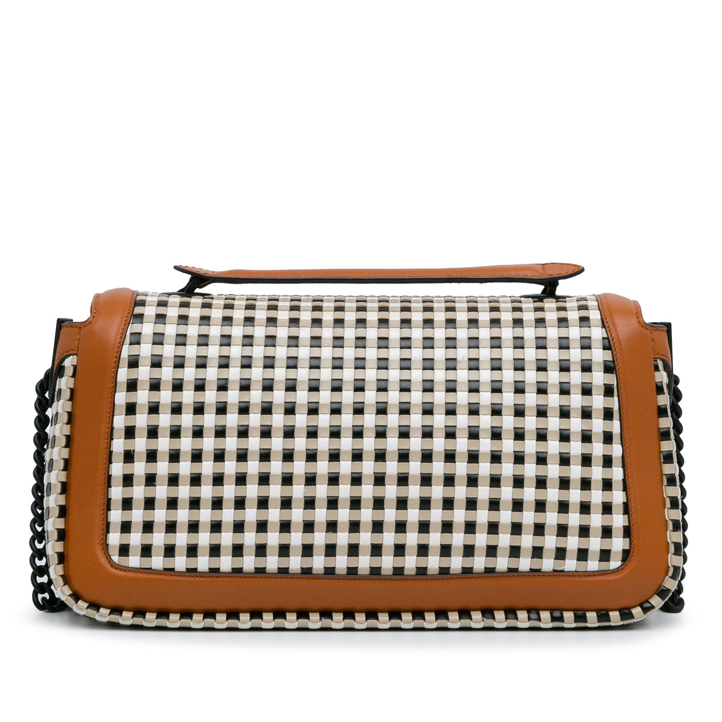 Fendi Baguette Satchel Shg Dfxa2V Leather Chain Woven Satchel Bag