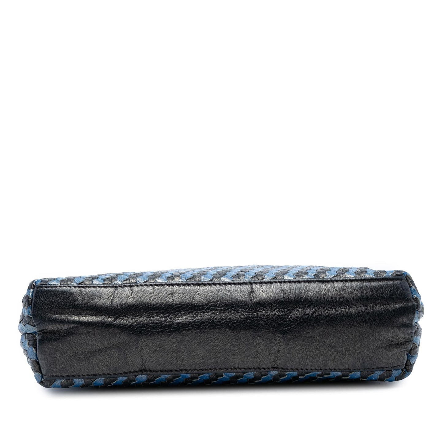 Fendi Ff Crossbody Leather Woven Crossbody Bag