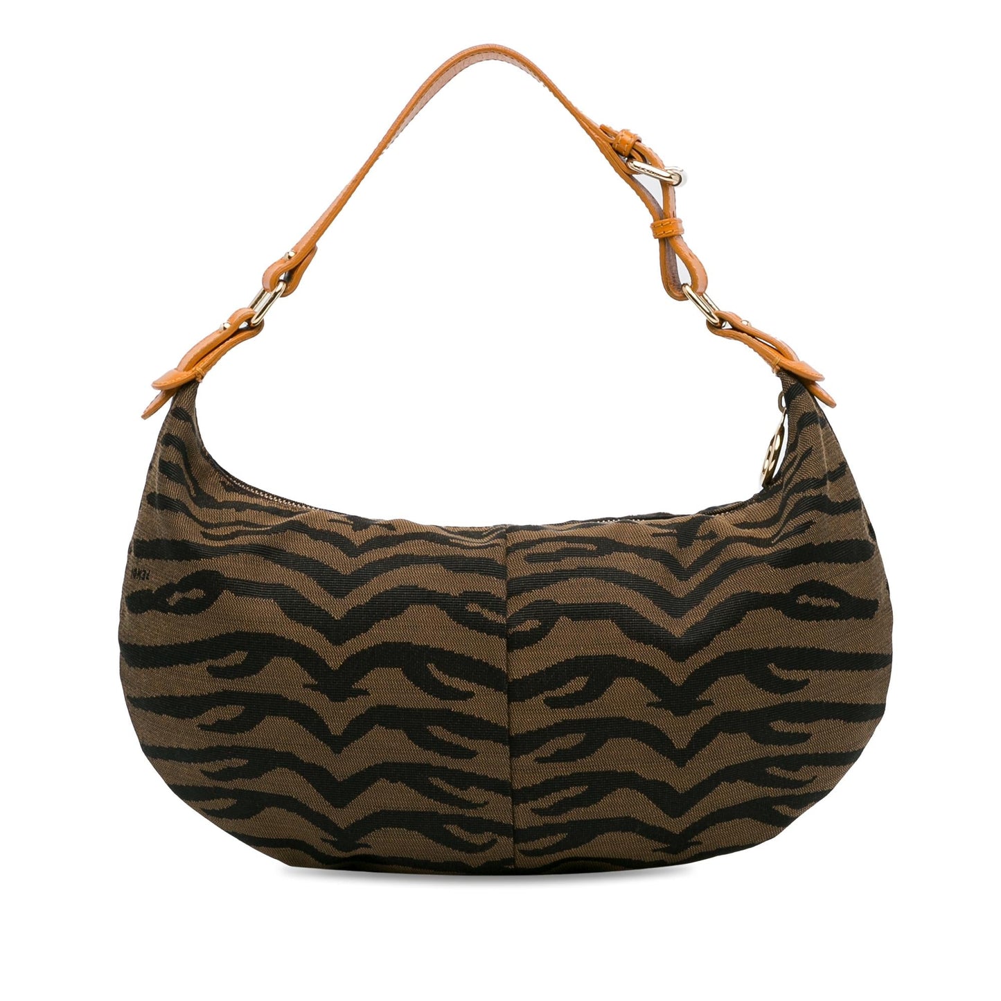 Fendi Zebra Print Hobo Shg Rszlfy Canvas Shoulder Bag