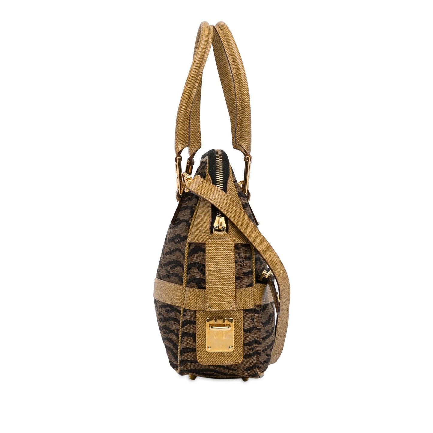 Fendi Zebra Print Satchel Shg Osfg5D Canvas Satchel Bag