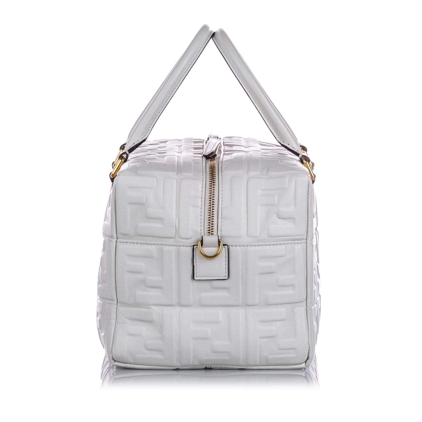 Fendi Zucca Satchel Shg Leather Embossed Satchel Bag