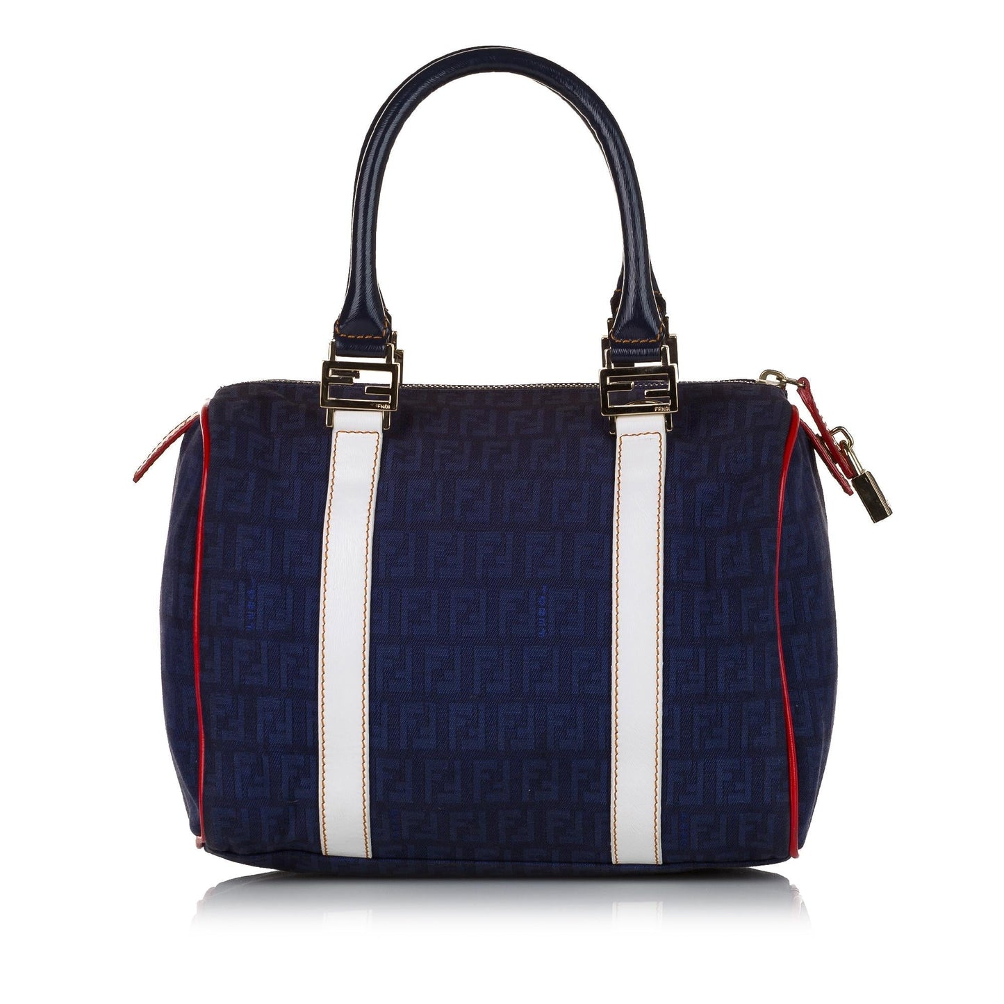 Fendi Zucchino Boston Bag Shg Satchel Bag