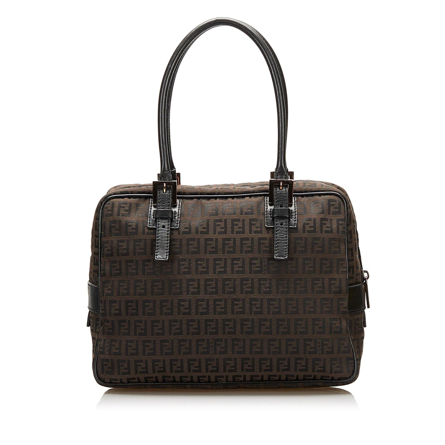 Fendi Zucchino Handbag Shg Canvas Satchel Bag